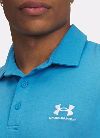 1386608-452 UA Icon Polo Loose Fit Mavi Erkek Polo T-Shirt