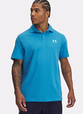 1386608-452 UA Icon Polo Loose Fit Mavi Erkek Polo T-Shirt