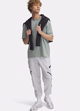 Under Armour 1390256-014 UA Unstoppable Cargo Pa Gri Lastikli Bel Loose Fit Düz Erkek Eşofman Altı