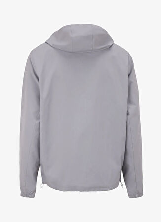 1390149-011 UA Rival Wvn Windbreake Fermuarlı Yaka Loose Fit Gri Erkek Rüzgarlık