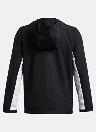 Under Armour Fermuarlı Yaka Düz Siyah Erkek Çocuk Eşofman Üstü 1390154-001-UA B Rival Wvn Jacket