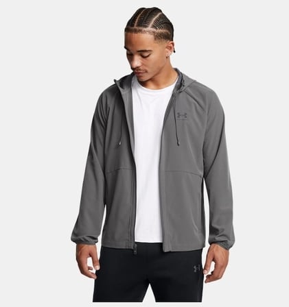 Under Armour Ua Vibe Woven Jacket Mens Castlerock /  / Black 6003001-025
