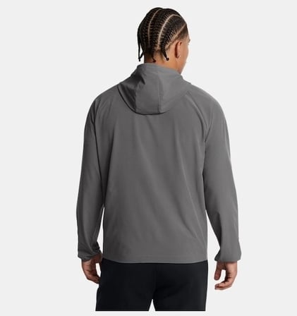 Under Armour Ua Vibe Woven Jacket Mens Castlerock /  / Black 6003001-025