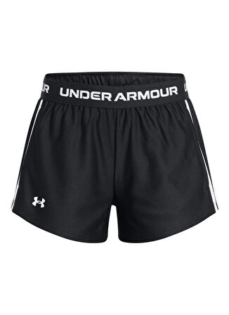 Under Armour Lastikli Bel Dar Siyah Kız Çocuk Şort 1390075-002-G Tech Play Up Short