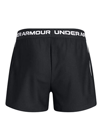 Under Armour Lastikli Bel Dar Siyah Kız Çocuk Şort 1390075-002-G Tech Play Up Short