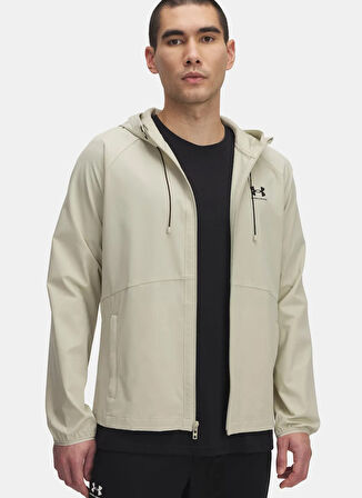 Under Armour 6003001-289-UA Vibe Woven Jacket Vizon Normal Düz Erkek Rüzgarlık