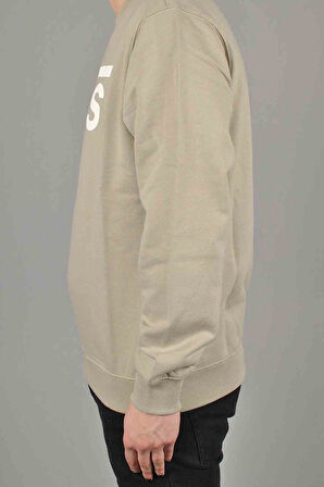 Erkek Vans Classic III Crew Logo Sweatshirt - Bej  | S