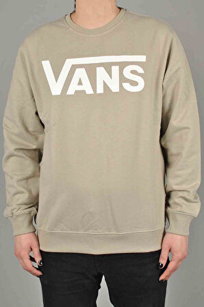 Erkek Vans Classic III Crew Logo Sweatshirt - Bej  | XS