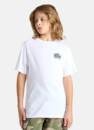 Vans Baskılı Beyaz Erkek Çocuk T-Shirt VN000MKUWHT1-Old Skool SS