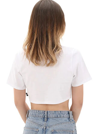 Vans VN000P5VWHT1-W STYLE 76 II CREW CRO Beyaz Yuvarlak Yaka Normal Düz Kadın T-Shirt