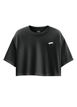 Vans VN000P5QBLK1-W SALTON RELAX CROP SS Siyah Yuvarlak Yaka Normal Düz Kadın T-Shirt