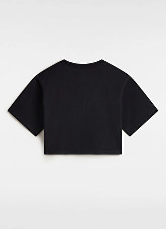 Vans VN000P5QBLK1-W SALTON RELAX CROP SS Siyah Yuvarlak Yaka Normal Düz Kadın T-Shirt