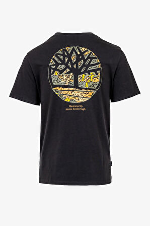 Timberland Illustrated Tree Logo Back Graphic  Erkek Siyah T-Shirt TB0A6DG50011