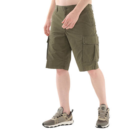 B0A5TZQA581-R Timberland Brooklıne Poplin Cargo Short Erkek Şort Ve Kapri Haki