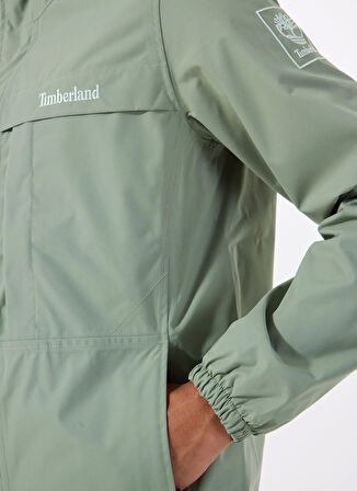 Timberland BENTON Waterproof Shell Jacket Yeşil Dik Yaka Normal Düz Erkek Yağmurluk