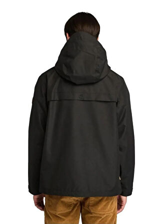 Timberland BENTON Waterproof Shell Jacket Siyah Dik Yaka Normal Düz Erkek Yağmurluk