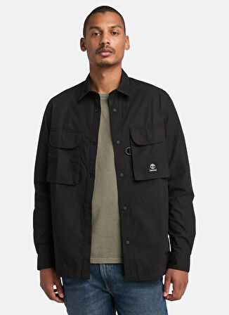 Timberland Utility Overshirt Siyah Düz Erkek Gömlek