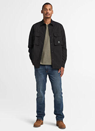 Timberland Utility Overshirt Siyah Düz Erkek Gömlek