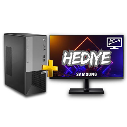 Lenovo V50T G2 I3-10105 8GB 512 GB SSD M.2 11QE00HBTXA61 W11Pro Masaüstü Bilgisayar+Samsung Monitör 24''