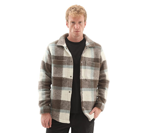 B0A44HBCN01-R Timberland Wool Blend Shacket Erkek Ceket Gri