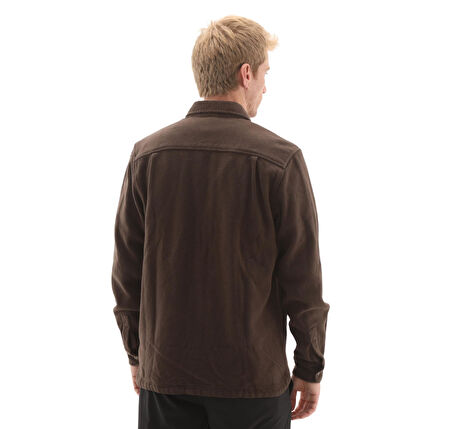 B0A44TN2431-R Timberland Corduroy Collar Utility Overshirt Erkek Ceket Kahve