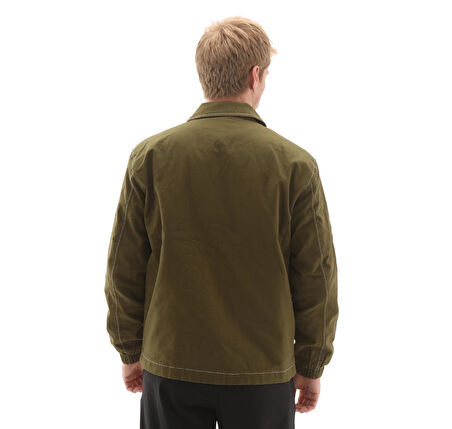 B0A5N463021-R Timberland Washed Duck Canvas Insulated Coach Jacke Erkek Ceket Yeşil