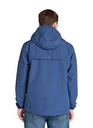 TB0A5XRSEYO1-BENTON Waterpro Jacket Mavi Fermuarlı Regular Fit Erkek Yağmurluk