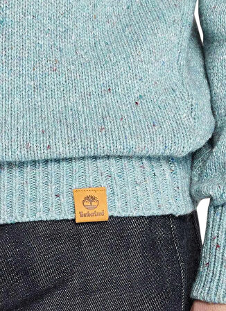 Timberland TB0A6H2KEYM1-Fairisle Sweater Mavi Yuvarlak Yaka Regular Fit Desenli Erkek Sweatshırt