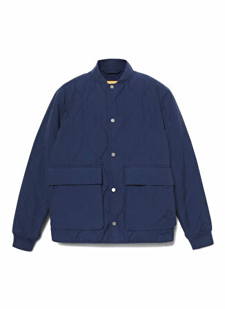 Timberland TB0A6JDQ4511-Quilted Jacket Mavi Düz Erkek Mont