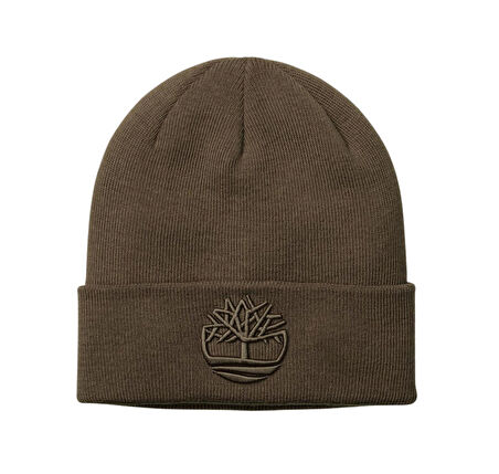 B0A65HPBK01-R Timberland 3D Embroidery Beanie Erkek Kahve