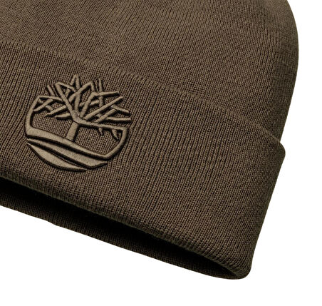 B0A65HPBK01-R Timberland 3D Embroidery Beanie Erkek Kahve