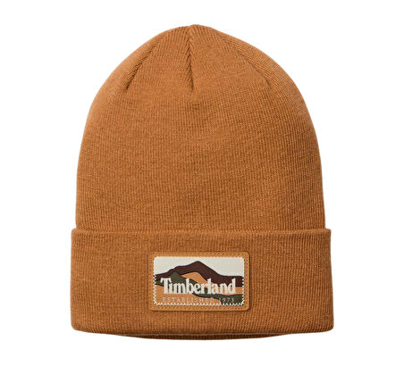 B0A663T2311-R Timberland Mountain Patch Beanie Erkek Kahve