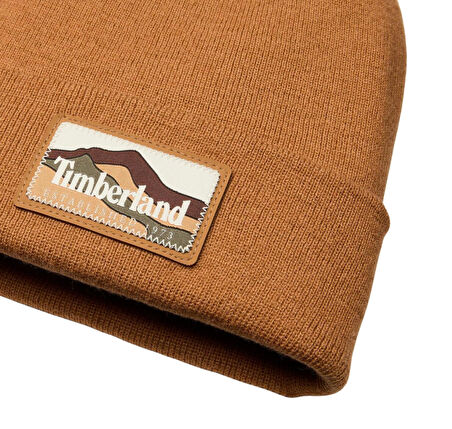 B0A663T2311-R Timberland Mountain Patch Beanie Erkek Kahve
