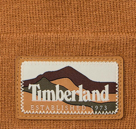 B0A663T2311-R Timberland Mountain Patch Beanie Erkek Kahve