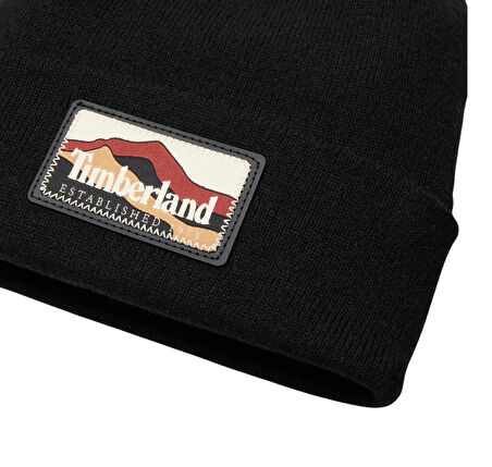 B0A663T0011-R Timberland Mountain Patch Beanie Erkek Siyah