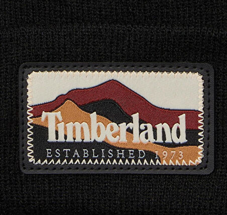 B0A663T0011-R Timberland Mountain Patch Beanie Erkek Siyah