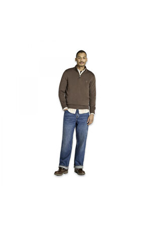 Timberland Tb0A2Bmx Williams River Cotton Yd 1/4 Zip Sweater Kahverengi Erkek Sweatshirt