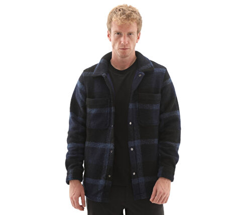 B0A44HBV821-R Timberland Wool Blend Shacket Erkek Ceket Lacivert