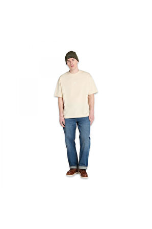Timberland Tb0A5Mnt Hampthon Tonal Stack Logo Tee Krem Erkek T-Shirt