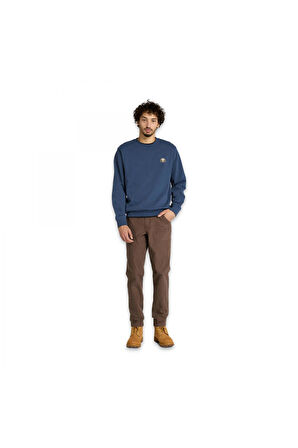 Timberland Tb0A6Hhk Tree Logo Patch Crewneck Mavi Erkek Sweatshirt
