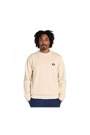 Timberland Tb0A6Hhk Tree Logo Patch Crewneck Krem Erkek Sweatshirt