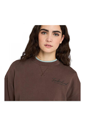 Timberland Tb0A41Zb Lush Comfort Crew Sweat Kahverengi Kadın Sweatshirt