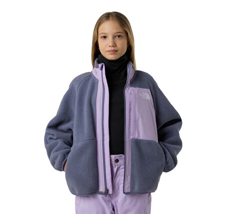 F0A8AZHDIN1-R The North Face G Yumıorı Full Zıp Jacket &amp;Ccedil;ocuk Ceket Mor