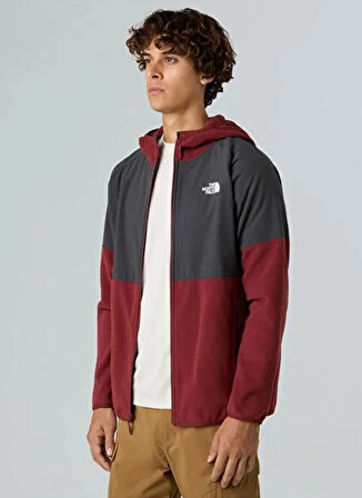 The North Face NF0A89JHDO31-M GLACIER HEAVYWEIGHT Kırmızı Fermuarlı Yaka Standart Düz Erkek Polar Sweatshırt