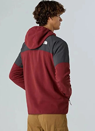 The North Face NF0A89JHDO31-M GLACIER HEAVYWEIGHT Kırmızı Fermuarlı Yaka Standart Düz Erkek Polar Sweatshırt