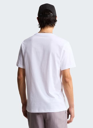 The North Face NF0A8CZ2FN41-M EVOLUTION SIMPLE DOM Beyaz Yuvarlak Yaka Regular Fit Düz Erkek T-Shirt