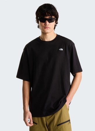 The North Face NF0A8EVWJK31-ESSENTIAL SIMPLE DOME Siyah Yuvarlak Yaka Regular Fit Düz Erkek T-Shirt