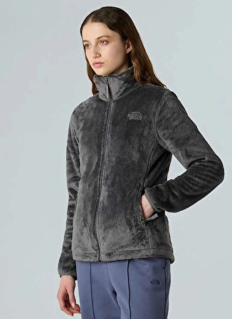 The North Face NF0A7UQJ0UZ1-W OSITO JACKET Gri Dik Yaka Standart Düz Kadın Yağmurluk