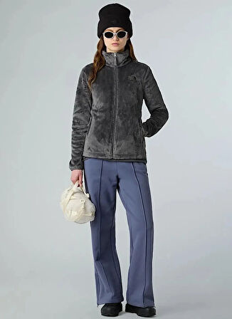 The North Face NF0A7UQJ0UZ1-W OSITO JACKET Gri Dik Yaka Standart Düz Kadın Yağmurluk