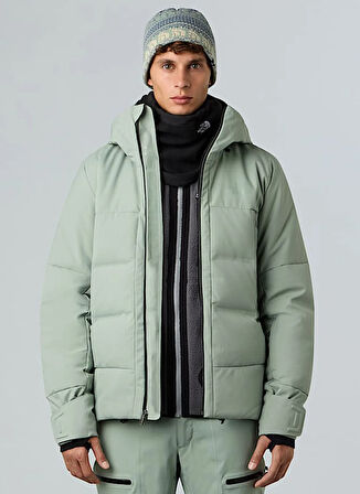 The North Face NF0A87Y4BQ11-M CIRQUE DOWN JACKET Yeşil Fermuarlı Yaka Standart Düz Erkek Yağmurluk